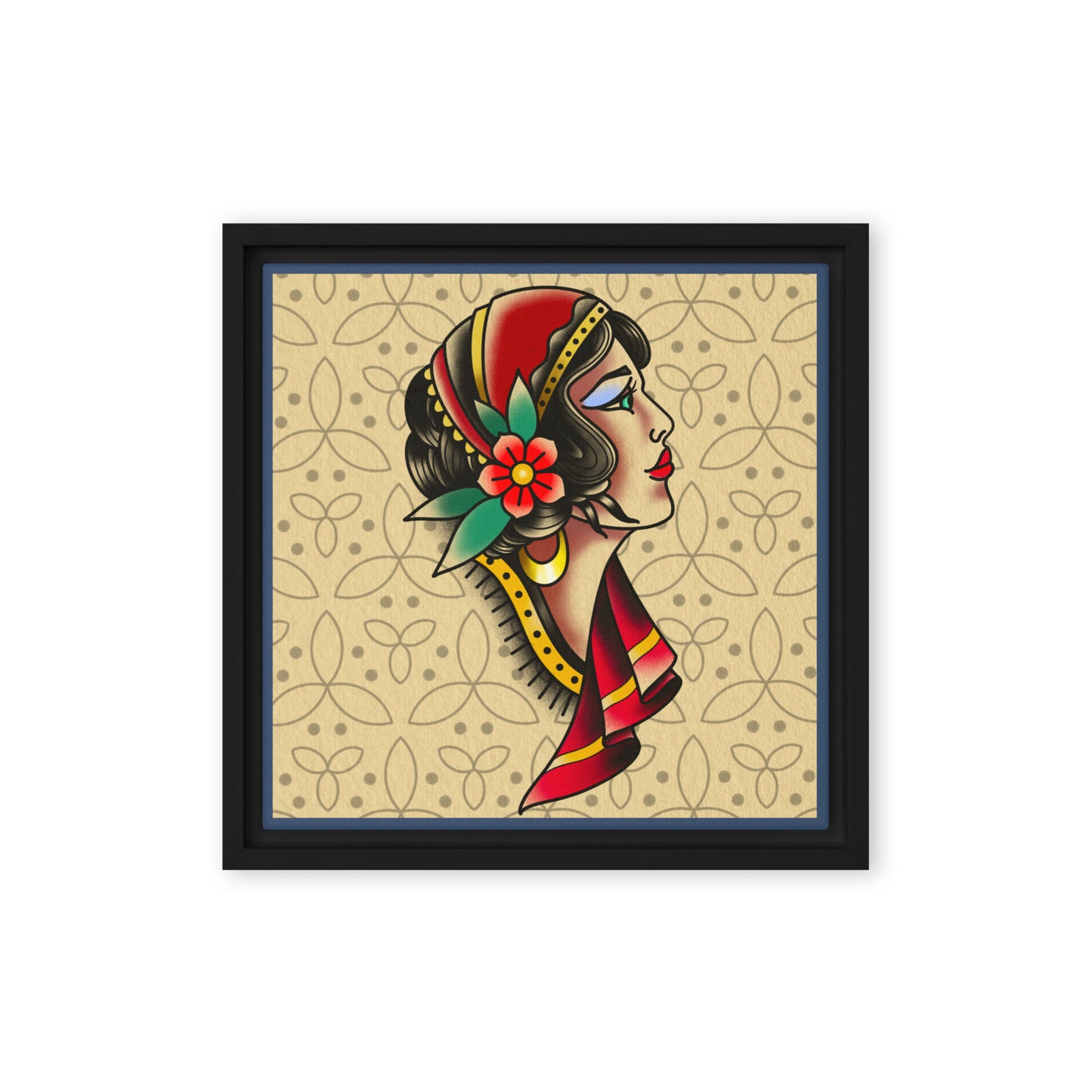 Custom digital art on framed canvas